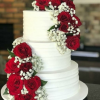 Red Rose Multi-Teir Cake