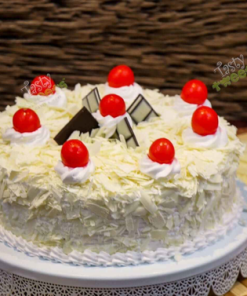 Fancy White Forest Cake