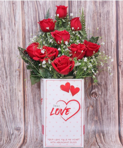 Red Rose with Card