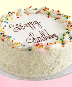 Sprinkled White Forest Cake